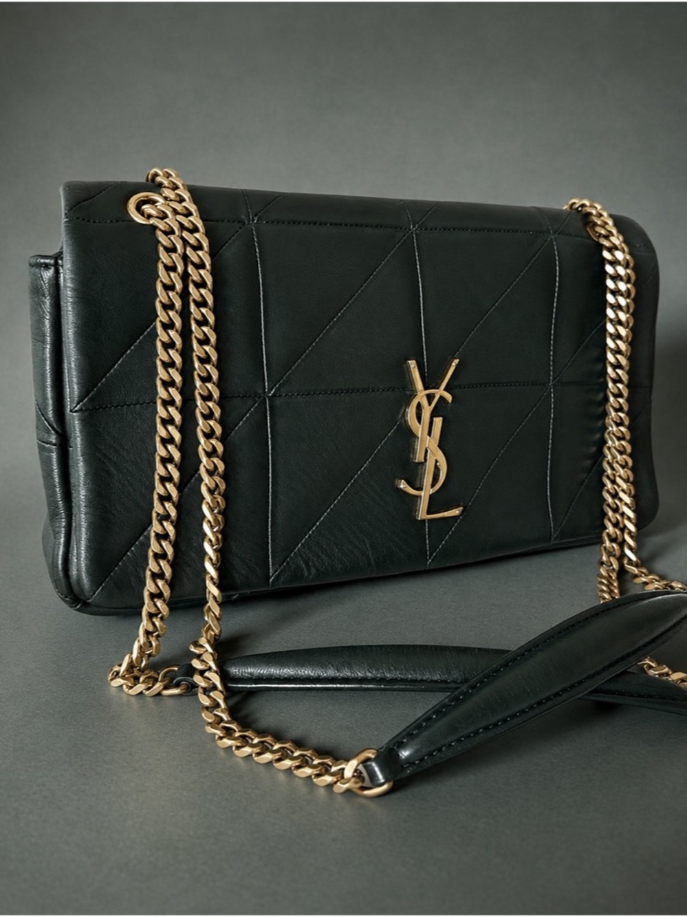 Saint Laurent Jamie 4.3 Small Green Vert Fonce Quilted Lambskin Crossbody YSL